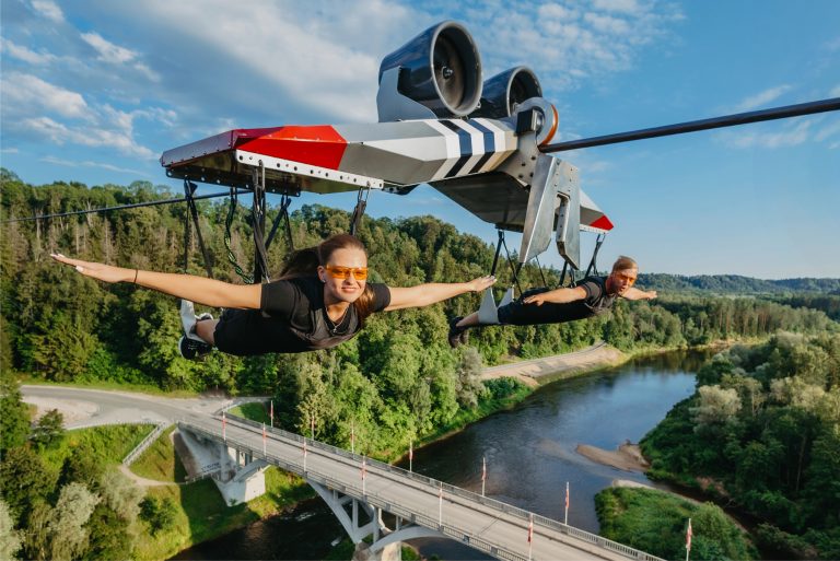 Turbo Zipline in Sigulda — cable ride above the Gauja Valley
